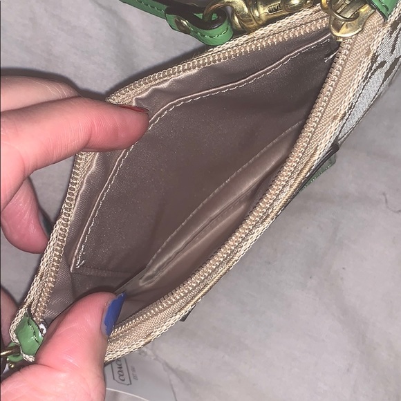 Coach Grass and Khaki Wristlet - Picture 4 of 6